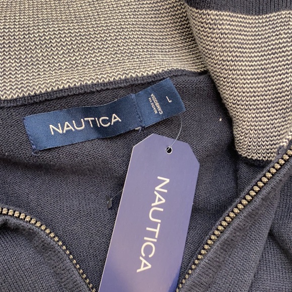 Nautica Mens Navy Blue Pullover Sweater L - Picture 7 of 7